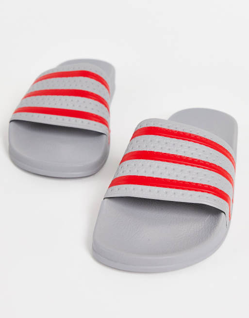 Grey adidas outlet sliders