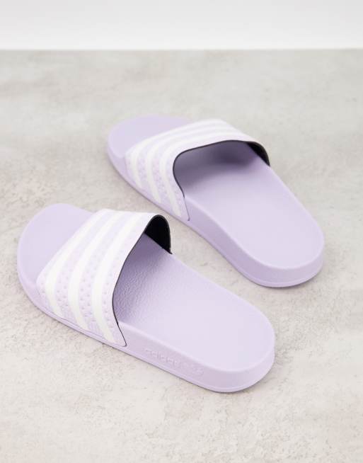 Adidas adilette slides discount lilac