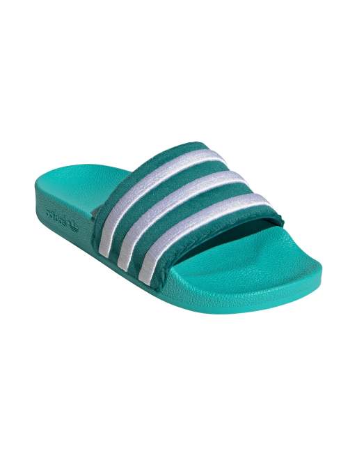 Adidas adilette store mint green