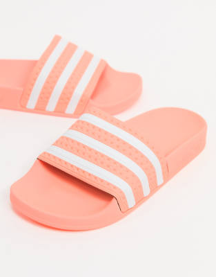 adidas pink sliders