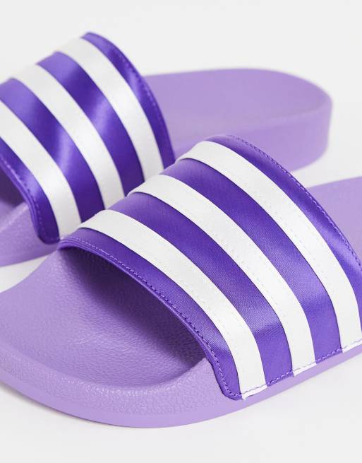 Purple discount adidas slides