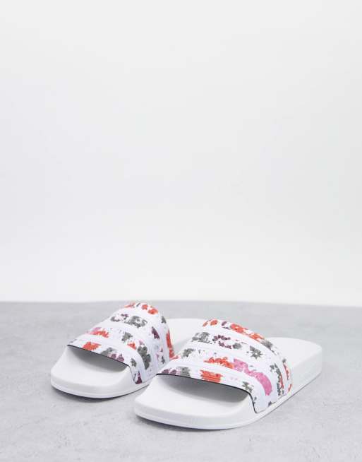 Adilette discount slides floral