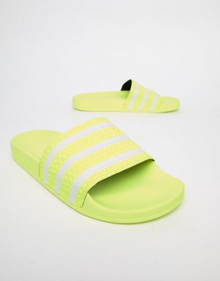 adidas yellow slippers