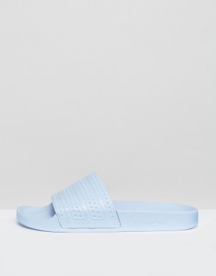 baby blue adidas slides