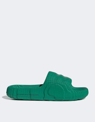 Adidas Originals Green Adilette 22 Slides In Green