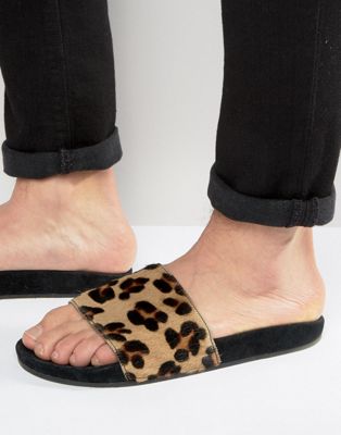 adidas leopard slides