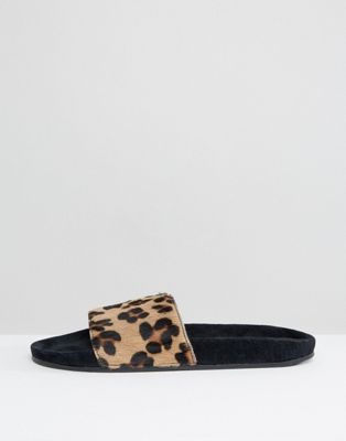 cheetah adidas slides