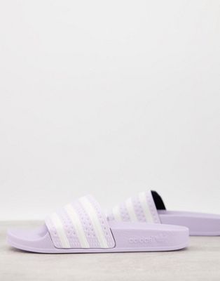 adidas lilac sliders