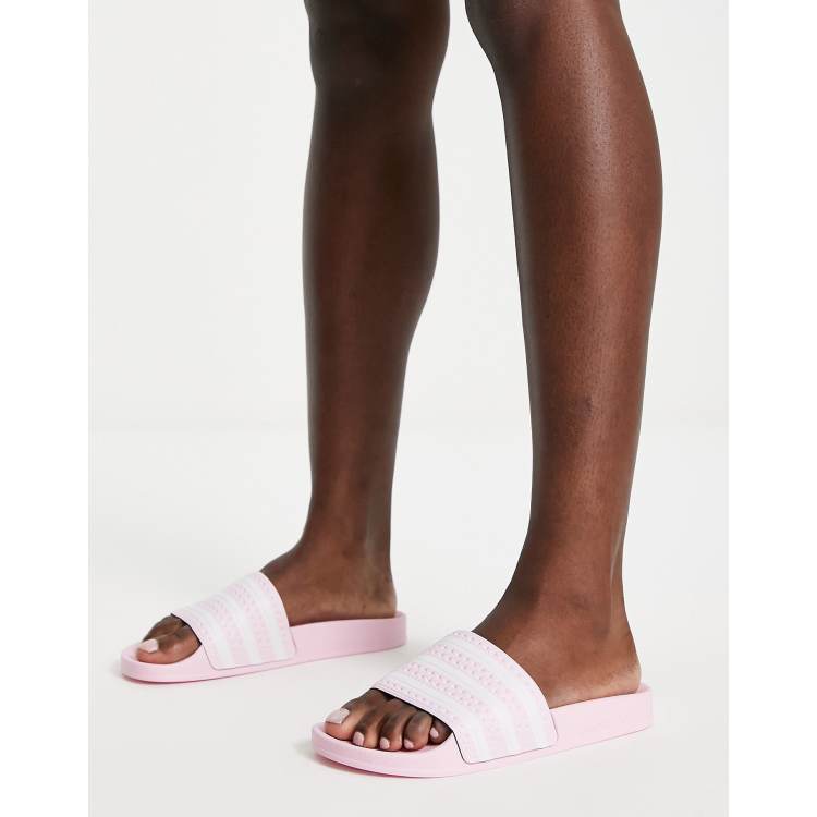 Adidas adilette slides pink sale