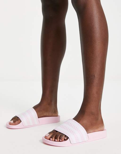 Adidas originals adilette on sale slides women's pink