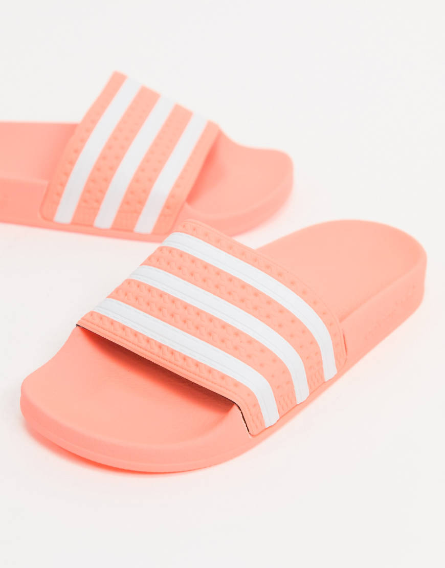 adidas  Originals adilette  slides  in pink  ASOS  adidas  Originals adilette  slides  in pink  ASOS
