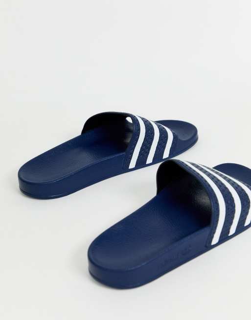 adidas Originals - Adilette - Slippers in marineblauw, 3 van 4