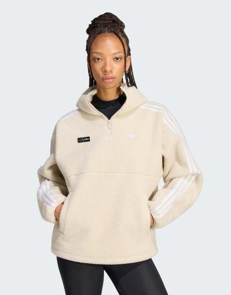 adidas Originals Adiluna season 2 x jennie fleece hoodie jacket in bliss - view 1