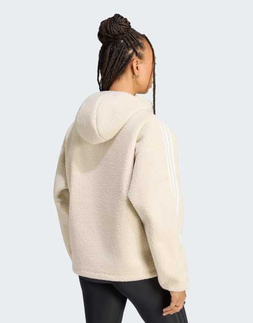 adidas Originals Adiluna season 2 x jennie Fleece-Kapuzenjacke in Bliss, 2 von 4