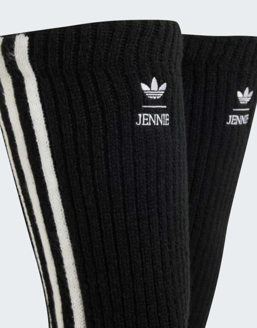 adidas Originals Adiluna season 2 x jennie kniehohe Beinstulpen in Schwarz / Weiß, 4 von 4