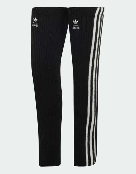 adidas Originals Adiluna season 2 x jennie scaldamuscoli al ginocchio neri / bianchi - view 1