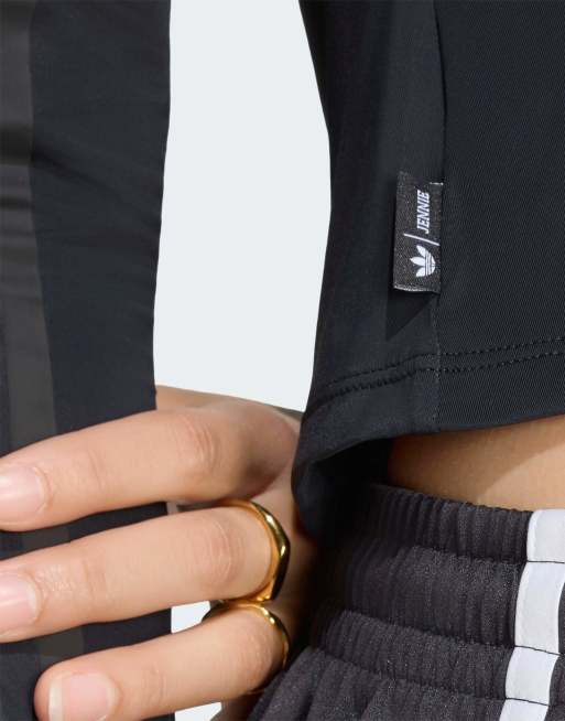 adidas Originals Adiluna season 2 x jennie transparentes Langarmshirt in Schwarz, 3 von 4