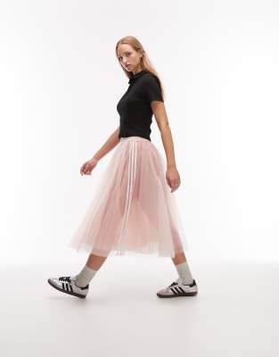 adidas Originals Adiluna tulle skirt in pink ASOS
