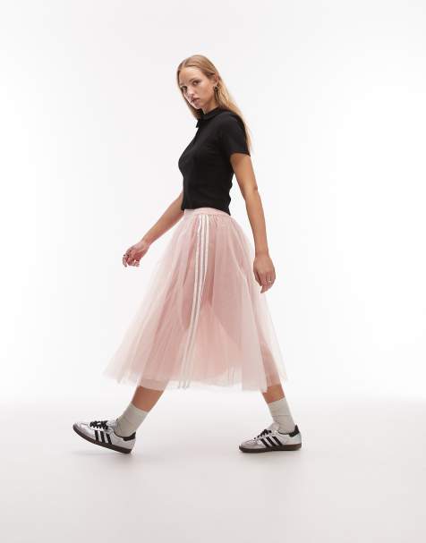 adidas Originals Adiluna tulle skirt in pink