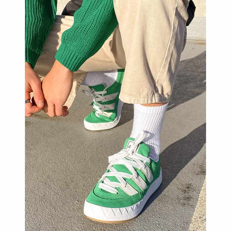 adidas Originals Adimatic sneakers in green | ASOS