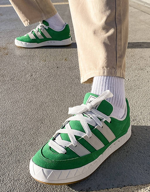 adidas Originals Adimatic sneakers in green | ASOS