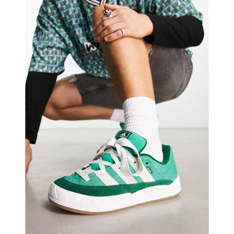 adidas Originals Adimatic sneakers in green | ASOS