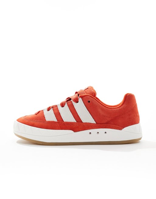 adidas Originals Adimatic Sneakers rosse e bianche con suola in gomma