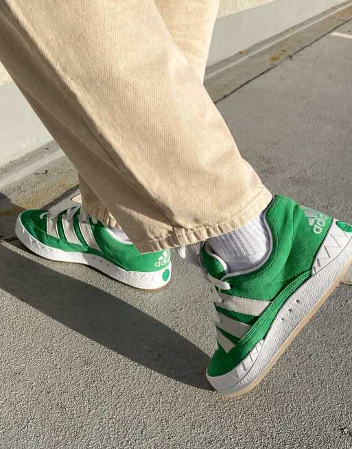 adidas Originals Adimatic trainers in green | ASOS