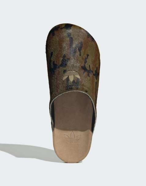 adidas Originals Adimule slides in khaki camo print - view 1