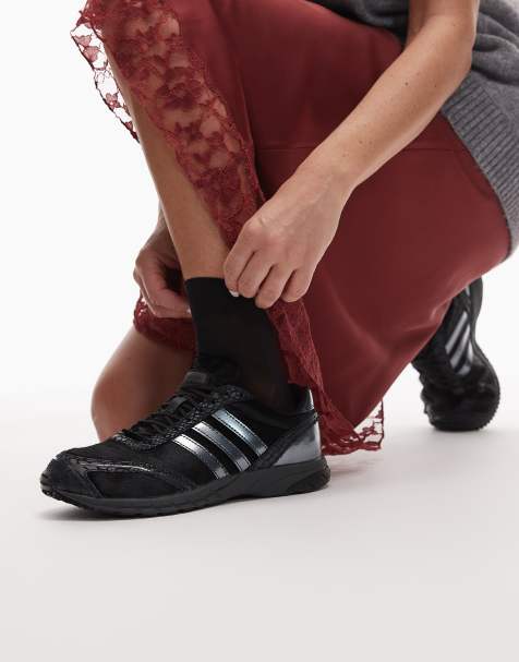 adidas Originals – Adios OG – Czarne buty sportowe z materiału z włosiem - view 1