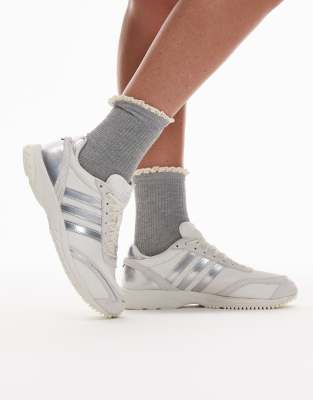 Originals - Adios OG - Sneaker in Weiß und Silber mit Ponyfell-Struktur Weiß 41 1/3