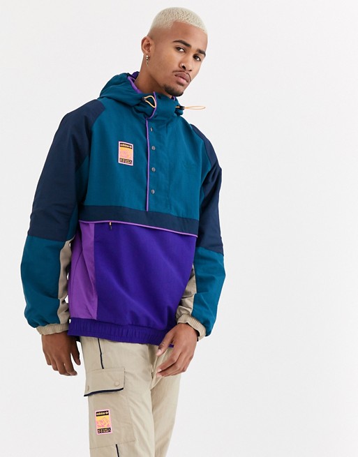 adidas Originals adiplore half zip jacket with hood