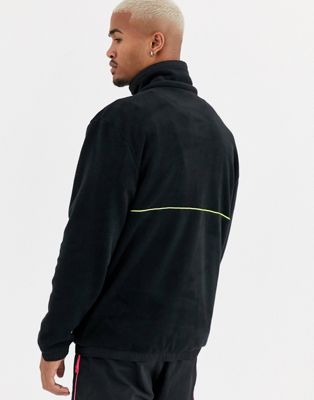 adidas black fleece jacket