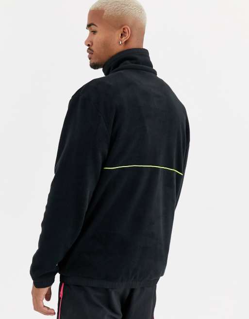 adidas Originals adiplore polar fleece jacket in black