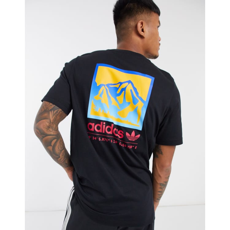 adidas Originals adiplore t shirt with back print in black ASOS