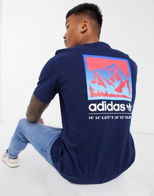 moersleutel Nadenkend Ligatie Adidas Originals Adiplore T-shirt With Back Print In Navy | ModeSens