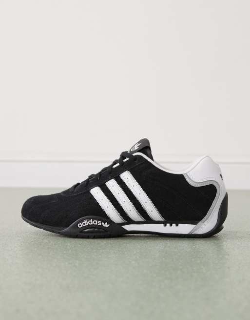 adidas Originals AdiRacer Low trainers in black and white