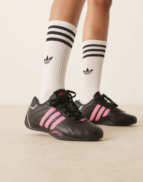 adidas Originals AdiRacer Low trainers in black and pink - view 1
