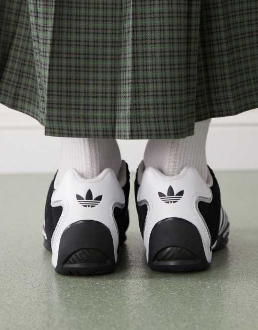 ★adidas★ Adiracer Low White Black adidas Originals AdiRacer Low trainers in black and white | ASOS