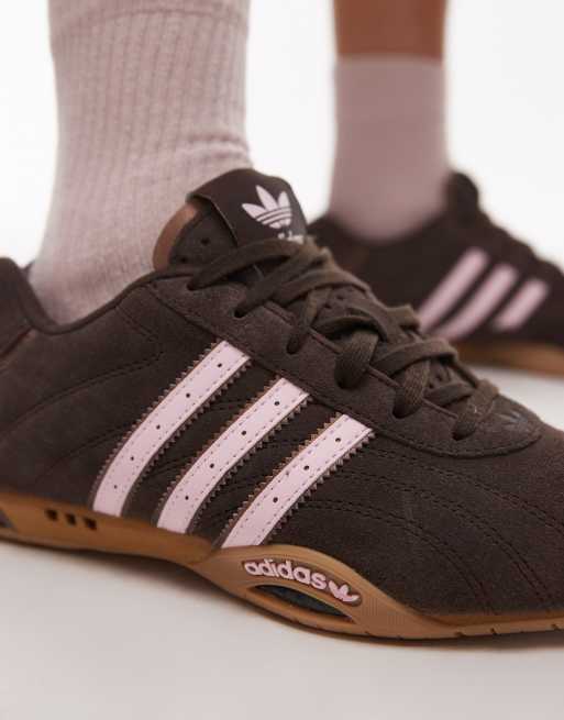adidas Originals AdiRacer trainers in brown and pink, 2 of 5