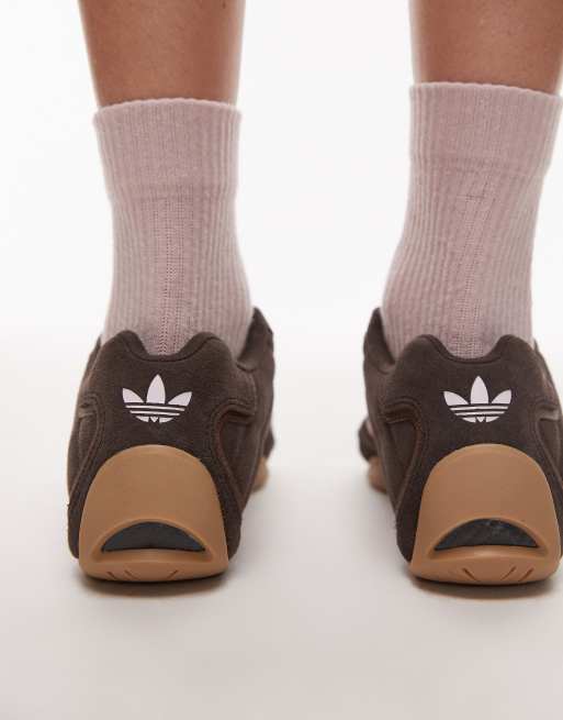 adidas Originals AdiRacer trainers in brown and pink