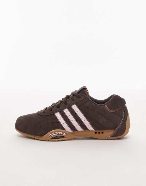 adidas Originals AdiRacer trainers in brown and pink