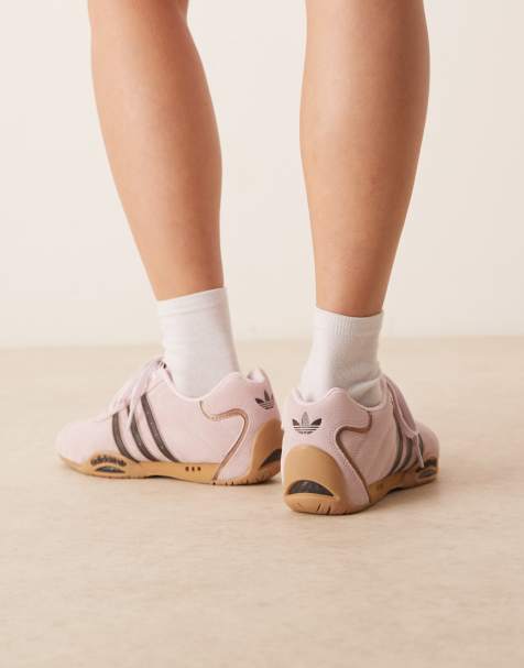 adidas Originals AdiRacer trainers in pink and brown - view 1