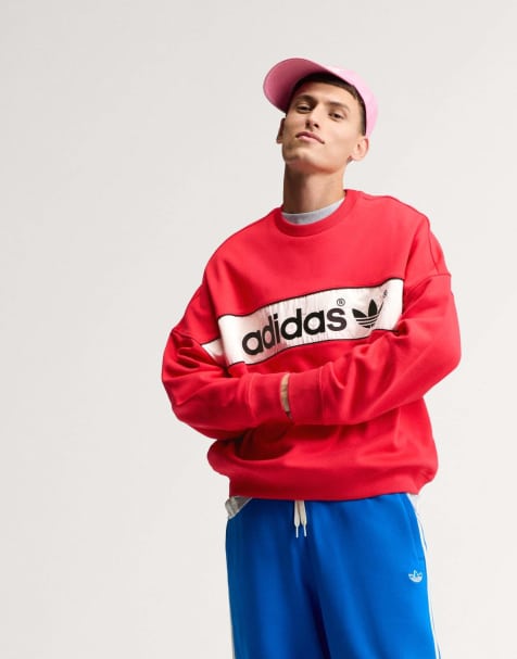 adidas Originals Adisignature ny felpa girocollo rubino - view 1