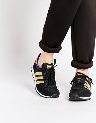 adidas black gold trainers
