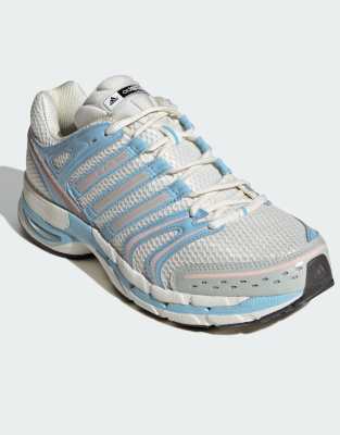  Adistar control 5 shoes in off white / icey blue / core