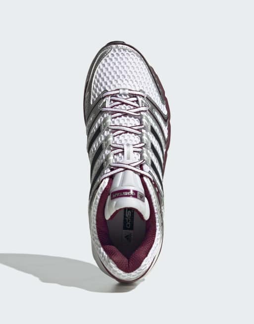 adidas Originals Adistar Control 5 Sneaker in Weiß und Burgunderrot, 3 von 4