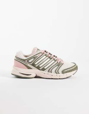 adidas Originals Adistar Control 5 trainers in light pink and green