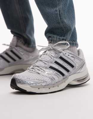  Adistar Control 5 trainers in silver with black three stripes