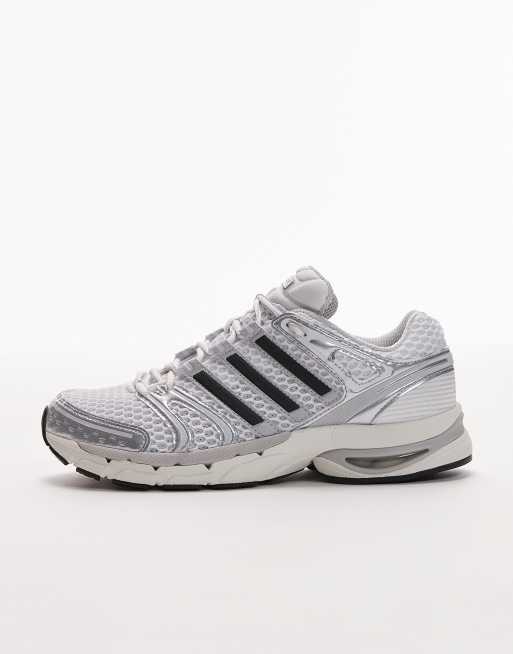 adidas Originals Adistar Control 5 trainers in silver with black three stripes, 2 of 5